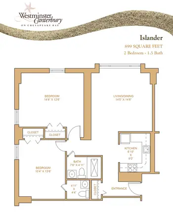 Floorplan of Westminster Canterbury on Chesapeake Bay, Assisted Living, Nursing Home, Independent Living, CCRC, Virginia Beach, VA 20
