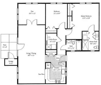 Floorplan of Wake Robin, Assisted Living, Nursing Home, Independent Living, CCRC, Shelburne, VT 5