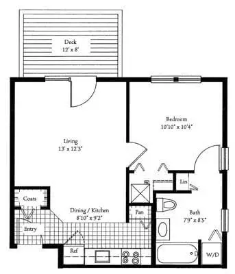 Floorplan of Wake Robin, Assisted Living, Nursing Home, Independent Living, CCRC, Shelburne, VT 7