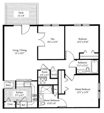 Floorplan of Wake Robin, Assisted Living, Nursing Home, Independent Living, CCRC, Shelburne, VT 15