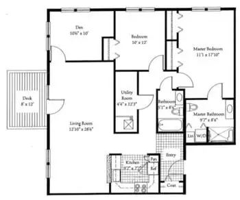 Floorplan of Wake Robin, Assisted Living, Nursing Home, Independent Living, CCRC, Shelburne, VT 16