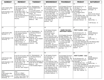 Activity Calendar of Bayview Seattle, Assisted Living, Nursing Home, Independent Living, CCRC, Seattle, WA 3