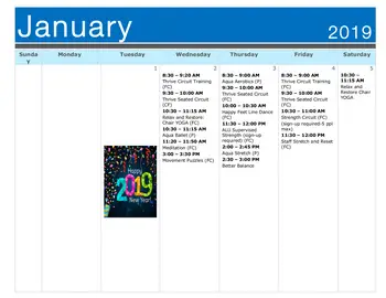 Activity Calendar of Bayview Seattle, Assisted Living, Nursing Home, Independent Living, CCRC, Seattle, WA 5