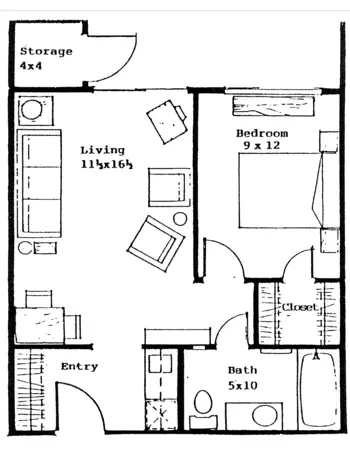 Floorplan of Warm Beach, Assisted Living, Nursing Home, Independent Living, CCRC, Stanwood, WA 4