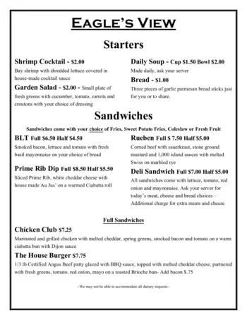 Dining menu of Warm Beach, Assisted Living, Nursing Home, Independent Living, CCRC, Stanwood, WA 2
