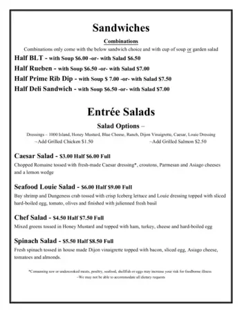 Dining menu of Warm Beach, Assisted Living, Nursing Home, Independent Living, CCRC, Stanwood, WA 3