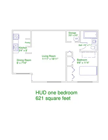 Floorplan of Warm Beach, Assisted Living, Nursing Home, Independent Living, CCRC, Stanwood, WA 5