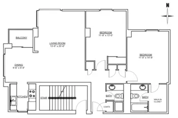 Floorplan of Horizon House, Assisted Living, Nursing Home, Independent Living, CCRC, Seattle, WA 8