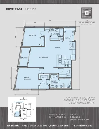 Floorplan of Hearthstone, Assisted Living, Nursing Home, Independent Living, CCRC, Seattle, WA 11