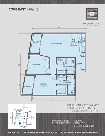 Floorplan of Hearthstone, Assisted Living, Nursing Home, Independent Living, CCRC, Seattle, WA 12