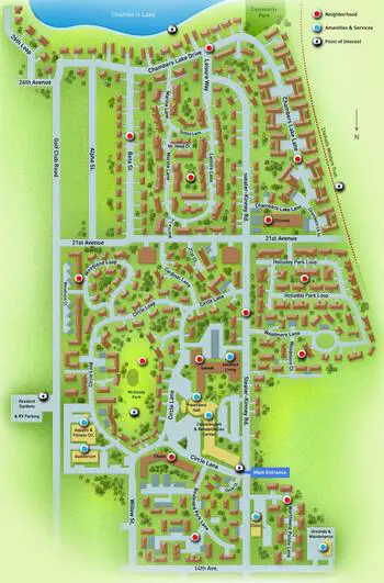 Campus Map of Panorama, Assisted Living, Nursing Home, Independent Living, CCRC, Lacey, WA 4