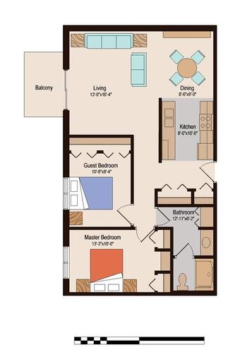 Floorplan of Cedar Crest, Assisted Living, Nursing Home, Independent Living, CCRC, Janesville, WI 5