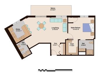 Floorplan of Cedar Crest, Assisted Living, Nursing Home, Independent Living, CCRC, Janesville, WI 6