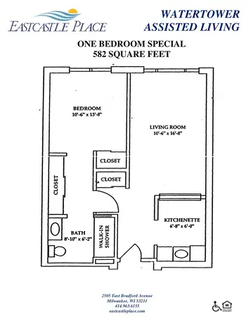 Floorplan of Eastcastle Place, Assisted Living, Nursing Home, Independent Living, CCRC, Milwaukee, WI 12