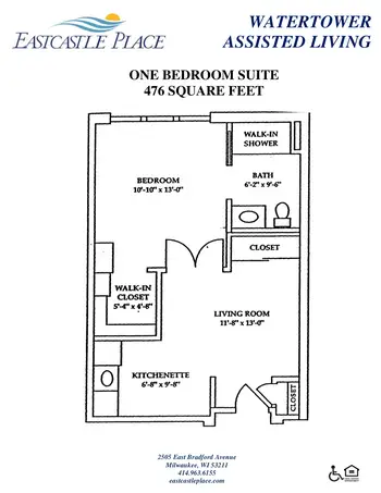 Floorplan of Eastcastle Place, Assisted Living, Nursing Home, Independent Living, CCRC, Milwaukee, WI 13