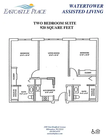 Floorplan of Eastcastle Place, Assisted Living, Nursing Home, Independent Living, CCRC, Milwaukee, WI 14