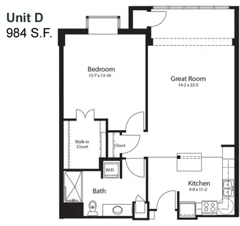 Floorplan of Congregational Home, Assisted Living, Nursing Home, Independent Living, CCRC, Brookfield, WI 10