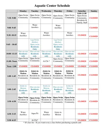 Activity Calendar of Evergreen, Assisted Living, Nursing Home, Independent Living, CCRC, Oshkosh, WI 2