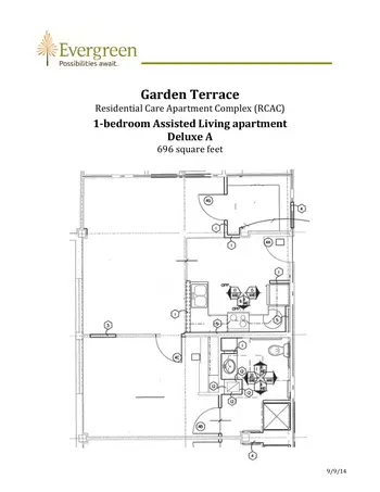 Floorplan of Evergreen, Assisted Living, Nursing Home, Independent Living, CCRC, Oshkosh, WI 5