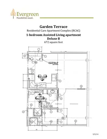 Floorplan of Evergreen, Assisted Living, Nursing Home, Independent Living, CCRC, Oshkosh, WI 6