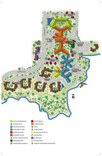 Campus Map of Evergreen, Assisted Living, Nursing Home, Independent Living, CCRC, Oshkosh, WI 1
