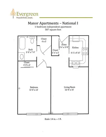 Floorplan of Evergreen, Assisted Living, Nursing Home, Independent Living, CCRC, Oshkosh, WI 11