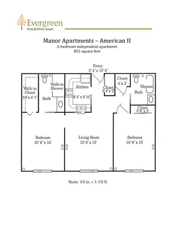 Floorplan of Evergreen, Assisted Living, Nursing Home, Independent Living, CCRC, Oshkosh, WI 12