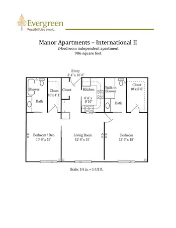 Floorplan of Evergreen, Assisted Living, Nursing Home, Independent Living, CCRC, Oshkosh, WI 13