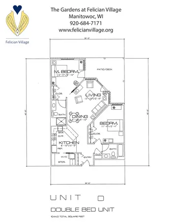 Floorplan of Felician Village, Assisted Living, Nursing Home, Independent Living, CCRC, Manitowoc, WI 4