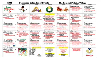 Activity Calendar of Felician Village, Assisted Living, Nursing Home, Independent Living, CCRC, Manitowoc, WI 4