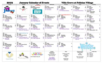 Activity Calendar of Felician Village, Assisted Living, Nursing Home, Independent Living, CCRC, Manitowoc, WI 8