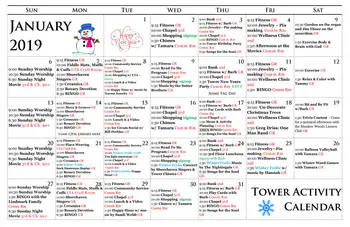 Activity Calendar of Shorehaven Living, Assisted Living, Nursing Home, Independent Living, CCRC, Oconomowoc, WI 16
