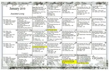 Activity Calendar of St. Camillus, Assisted Living, Nursing Home, Independent Living, CCRC, Wauwatosa, WI 2