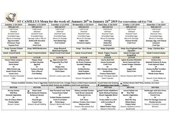 Dining menu of St. Camillus, Assisted Living, Nursing Home, Independent Living, CCRC, Wauwatosa, WI 3