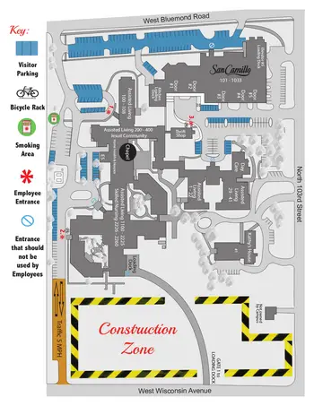 Campus Map of St. Camillus, Assisted Living, Nursing Home, Independent Living, CCRC, Wauwatosa, WI 1