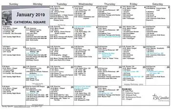 Activity Calendar of St. Camillus, Assisted Living, Nursing Home, Independent Living, CCRC, Wauwatosa, WI 17