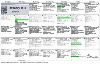Activity Calendar of St. Camillus, Assisted Living, Nursing Home, Independent Living, CCRC, Wauwatosa, WI 18