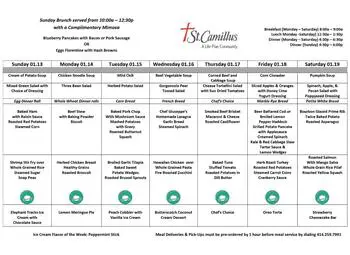 Dining menu of St. Camillus, Assisted Living, Nursing Home, Independent Living, CCRC, Wauwatosa, WI 9