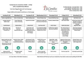 Dining menu of St. Camillus, Assisted Living, Nursing Home, Independent Living, CCRC, Wauwatosa, WI 11