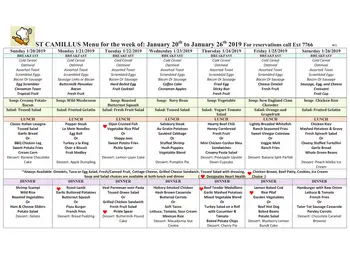Dining menu of St. Camillus, Assisted Living, Nursing Home, Independent Living, CCRC, Wauwatosa, WI 14
