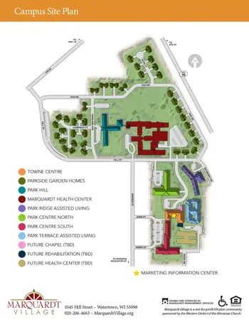 Campus Map of Marquardt Village, Assisted Living, Nursing Home, Independent Living, CCRC, Watertown, WI 1