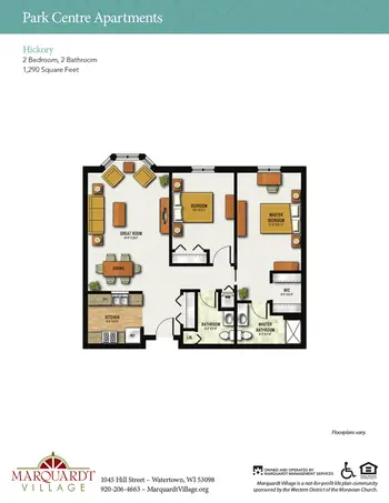 Floorplan of Marquardt Village, Assisted Living, Nursing Home, Independent Living, CCRC, Watertown, WI 2