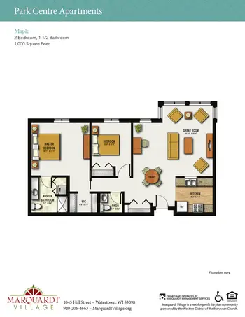 Floorplan of Marquardt Village, Assisted Living, Nursing Home, Independent Living, CCRC, Watertown, WI 3