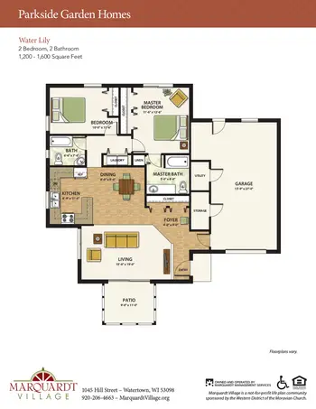 Floorplan of Marquardt Village, Assisted Living, Nursing Home, Independent Living, CCRC, Watertown, WI 5