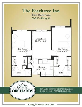 Floorplan of The Orchards, Assisted Living, Nursing Home, Independent Living, CCRC, Chester, WV 2