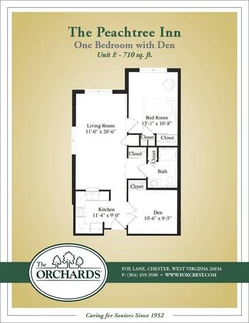 Floorplan of The Orchards, Assisted Living, Nursing Home, Independent Living, CCRC, Chester, WV 4