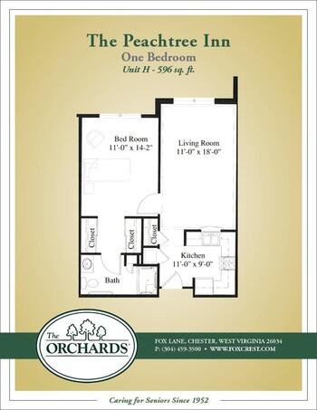 Floorplan of The Orchards, Assisted Living, Nursing Home, Independent Living, CCRC, Chester, WV 7