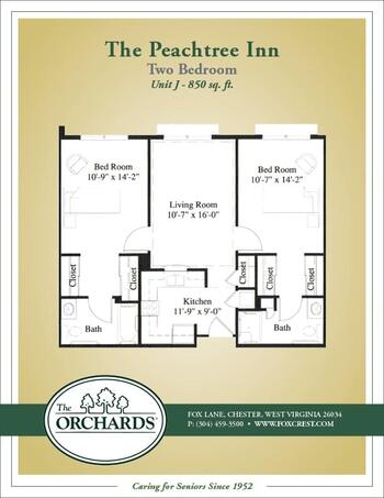 Floorplan of The Orchards, Assisted Living, Nursing Home, Independent Living, CCRC, Chester, WV 8