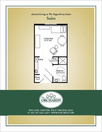 Floorplan of The Orchards, Assisted Living, Nursing Home, Independent Living, CCRC, Chester, WV 14