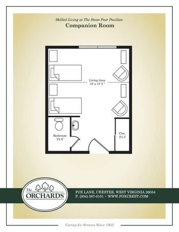 Floorplan of The Orchards, Assisted Living, Nursing Home, Independent Living, CCRC, Chester, WV 16